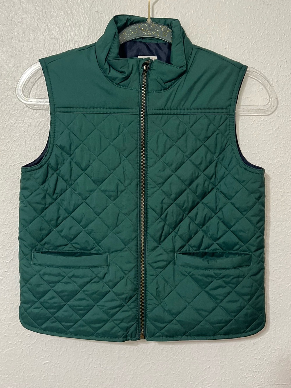 J.Crew Crewcuts Boys' Quilted Walker Vest Sleeveless Puffer Vest - Green
